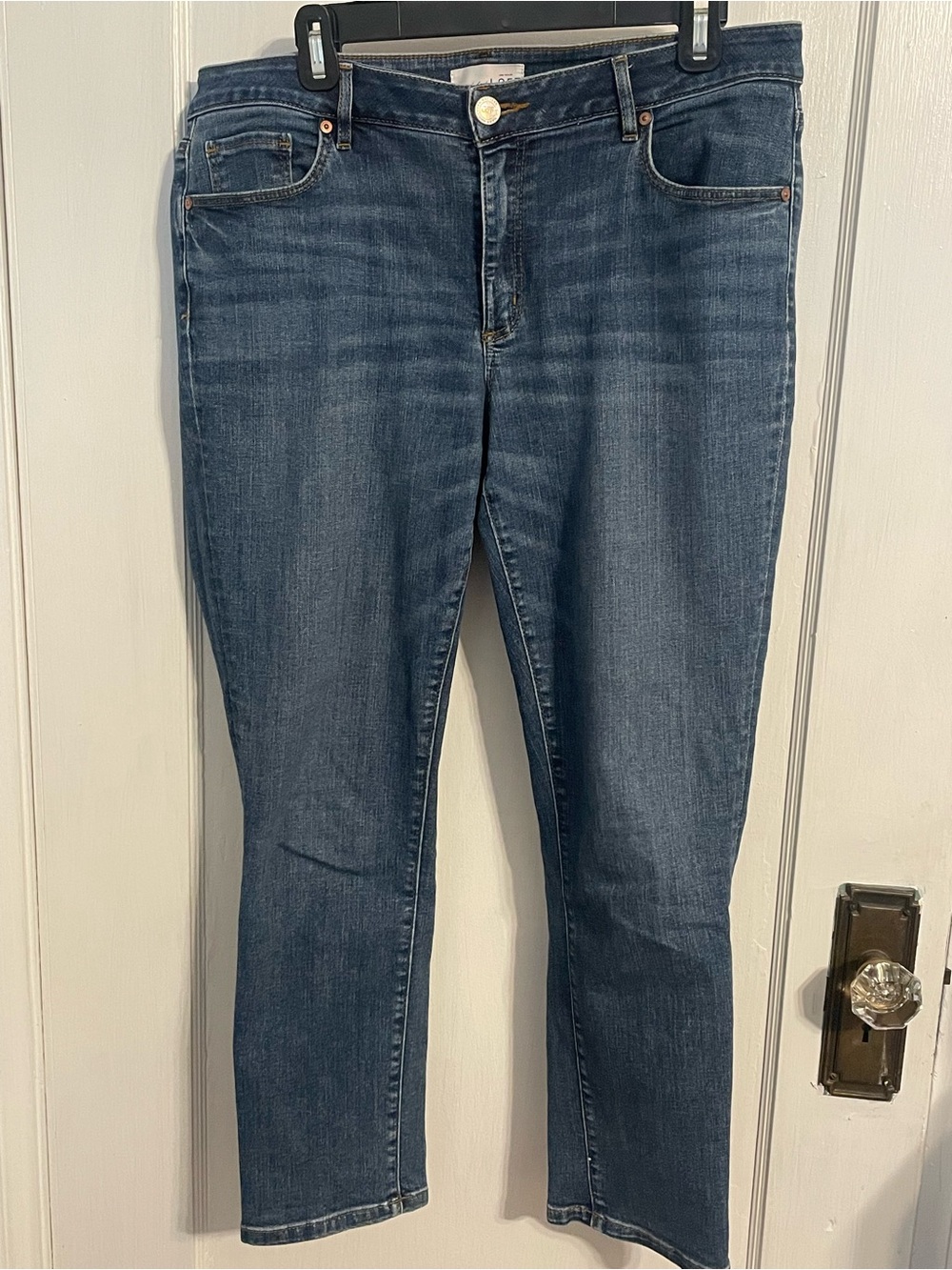 Women's Dark Blue Slim Straight Jeans